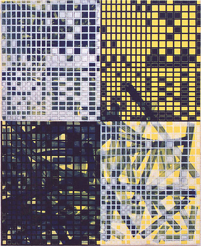 Progressive Malerei - Ausschnitt 5 bis 8 - Linolbild von Jakob Kirchheim